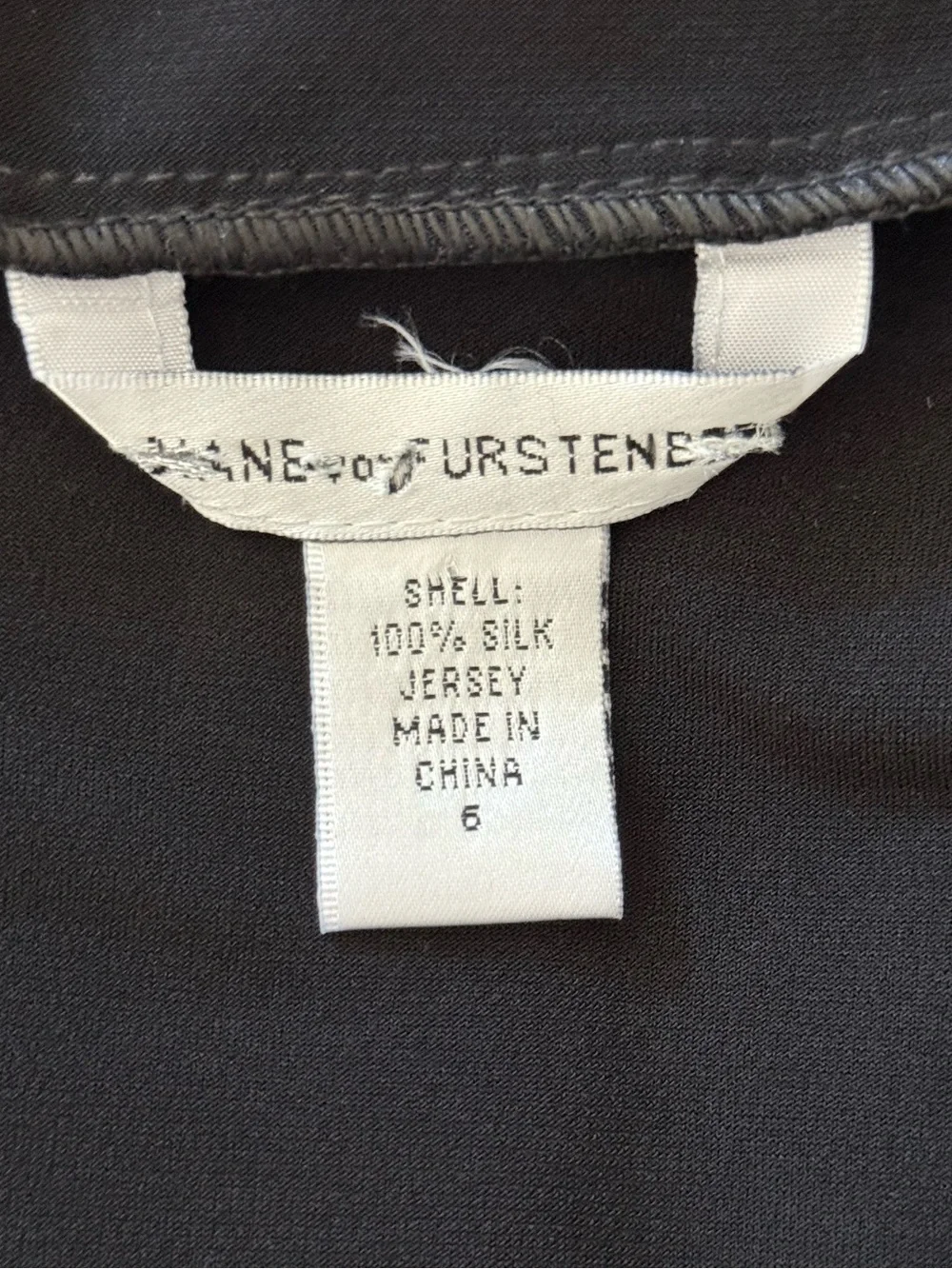 Diane Von Furstenberg DVF Black Silk Jersey Wrap‎ Dress Classic LBD Tie Waist 🎀